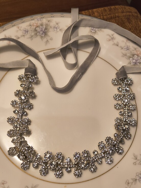 Handmade Accessories - Rhinestone Ferronniere Boho  Bridal Headband
